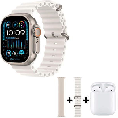 SmartWatch Ultra + Audífono AirPods + 2 Pulseras de Regalo