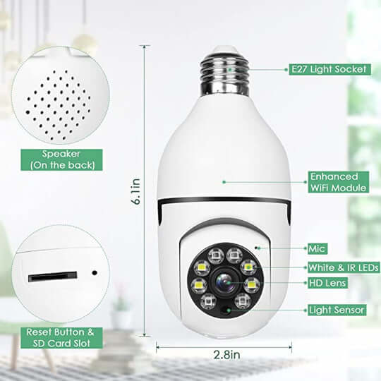 Smart Cámara de Seguridad WiFi Full HD