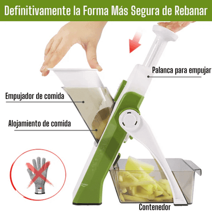 SafeSlicer™ Pro - Cortador de Verduras Multifuncional 5 en 1