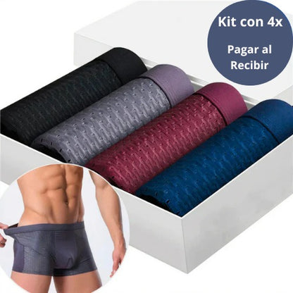 BOXERS DE FIBRA DE BAMBU | BOXHERO (Premium X4 UNID)