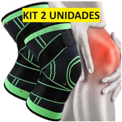 Rodillera Terapéutica Ajustable con Bandas - Efecto 3 en 1 para Recuperación Rápida. (KIT X2)